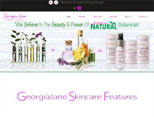 Tablet Screenshot of georgiajaneskincare.com